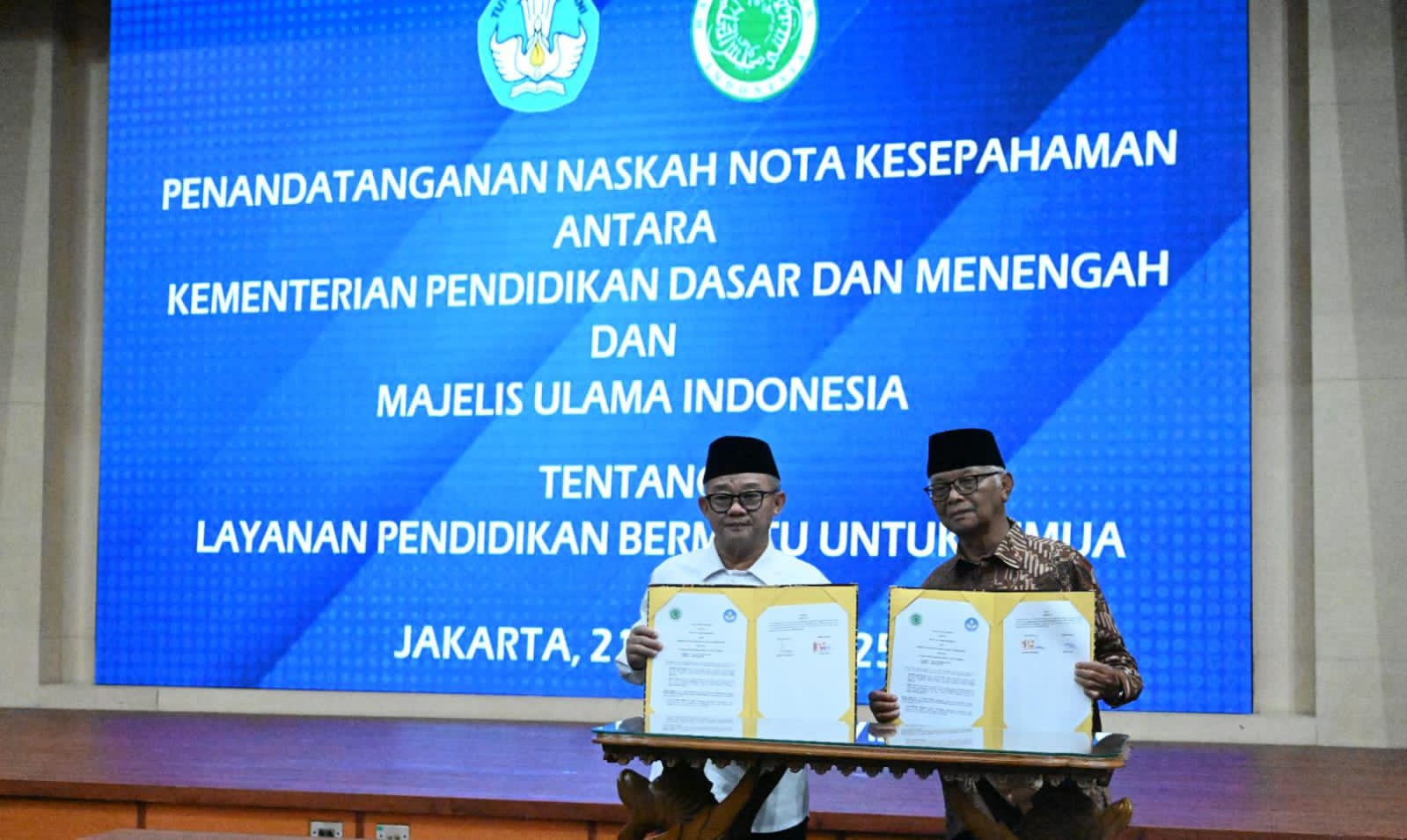 MUI dan Kemendikdasmen Teken MoU untuk Pendidikan Bermutu