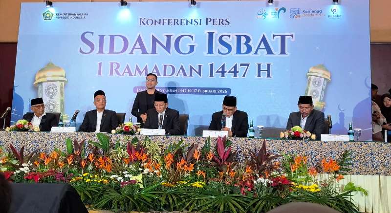 Pemerintah Resmi Tetapkan 1 Ramadhan 1447 H Jatuh pada Kamis 19 Februari 2026 M