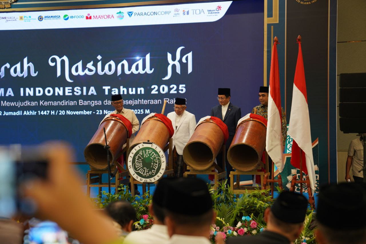Menteri Agama Tabuh Beduk, Tanda Munas XI MUI Resmi Dibuka