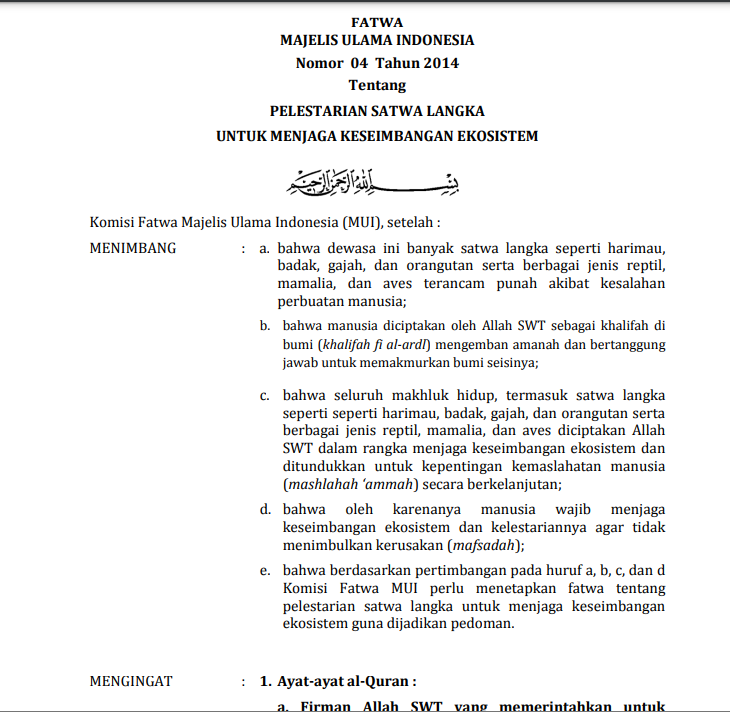 PELESTARIAN SATWA LANGKA