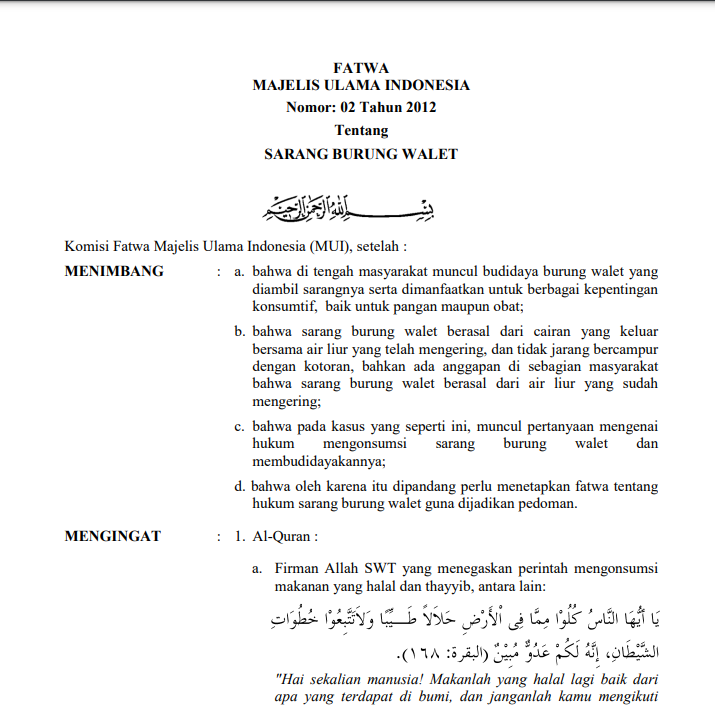 SARANG BURUNG  WALET