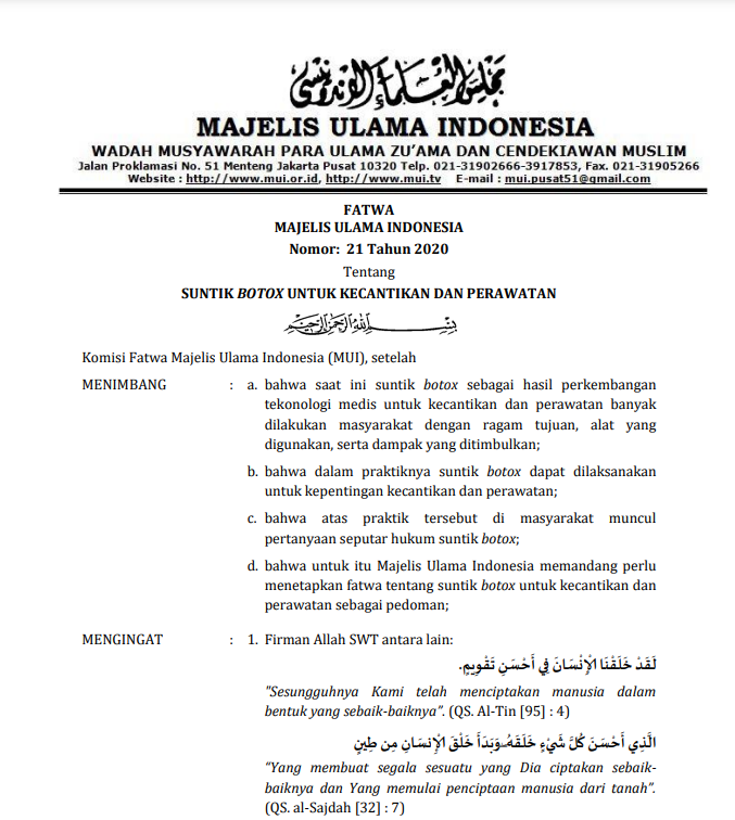 SUNTIK BOTOX UNTUK KECANTIKAN DAN PERAWATAN