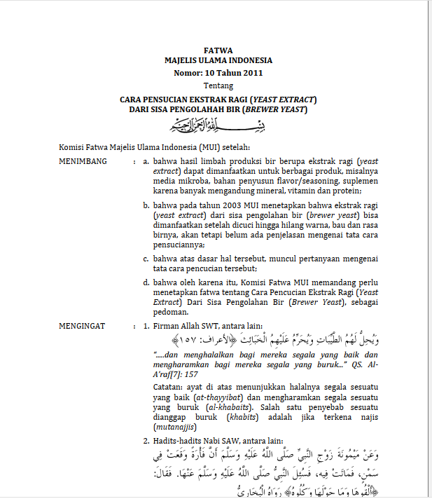 Cara Pensucian Ekstrak Ragi (Yeast Extract)
