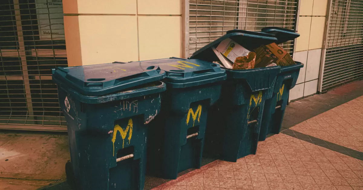 a couple of trash cans sitting on the side of a road - Photo by Frankie Cordoba on Unsplash