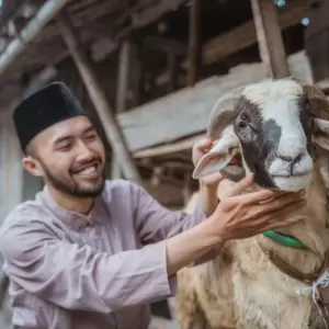 Seseorang dan hewan qurbannya