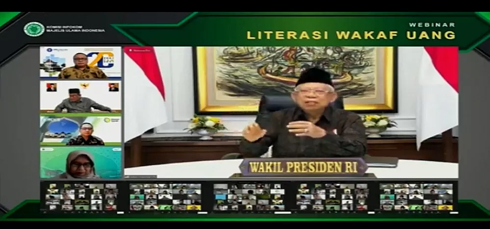 Di Webinar MUI, Wapres: Wakaf Uang Bukan untuk Pemerintah, tapi Umat