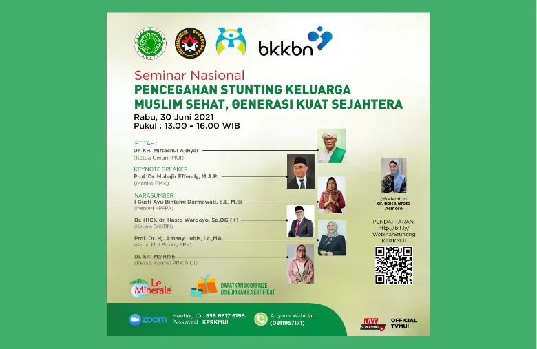 Peringati Hari Keluarga Nasional, Komisi PRK MUI akan Gelar Webinar Nasional Cegah Stunting