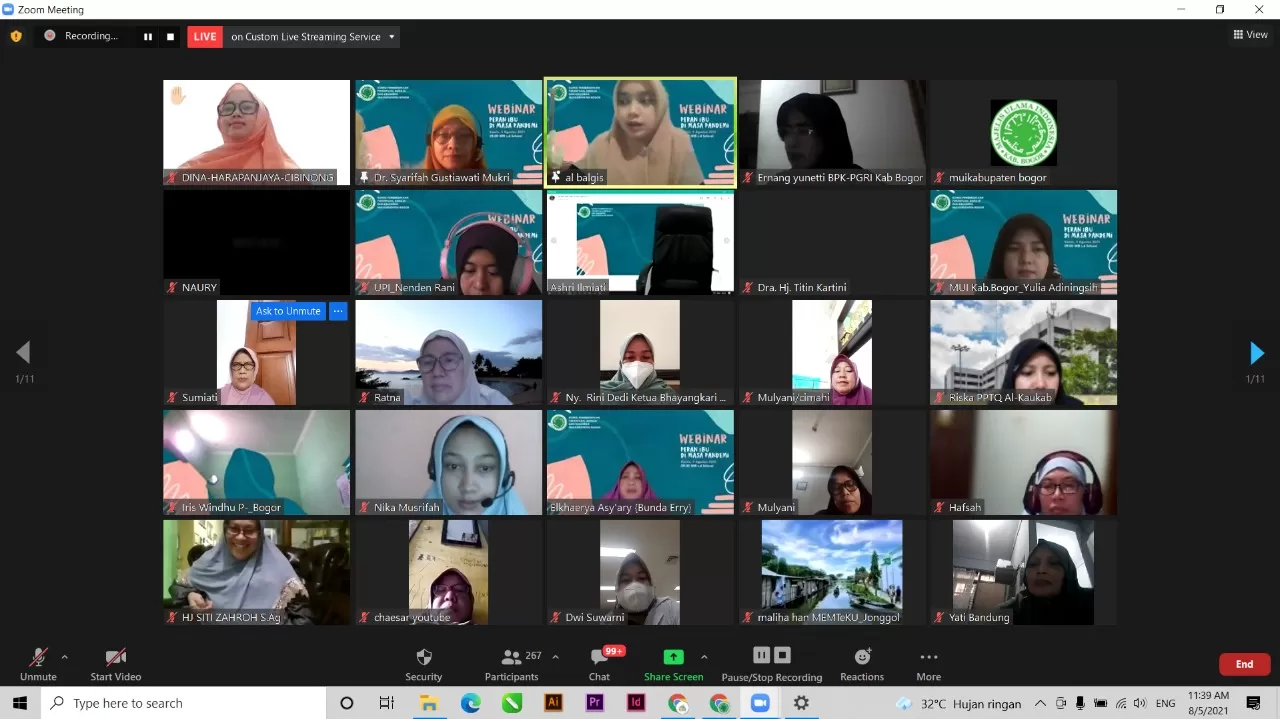 MUI Kabupaten Bogor Gelar Webinar: Peran Ibu Membangun Karakter Anak di Masa Pandemi
