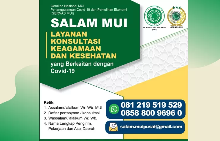 Gernas MUI Buka Layanan Konsultasi Agama Terkait Covid-19