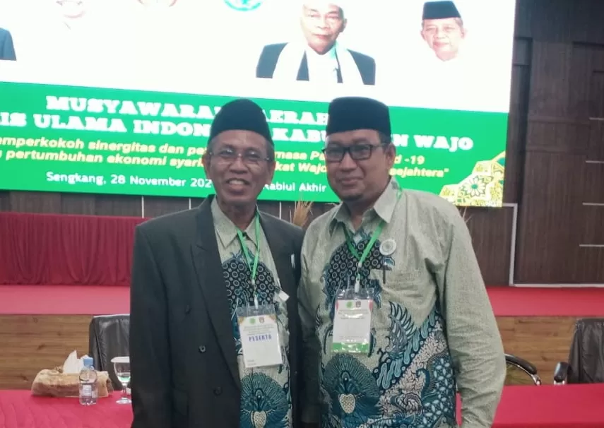 KH Yunus Pasanreseng Terpilih sebagai Ketua Umum MUI Wajo. Bupati Amran Janji Bantu Pembangunan Kantor