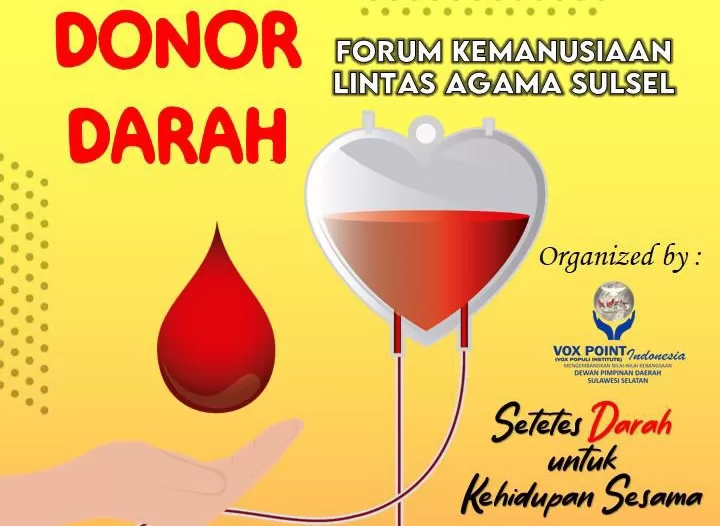 Kegiataan Kemanusiaan Pertama, Forum Kemanusiaan Lintas Agama Sulsel Akan Gelar Donor Darah di Keuskupan Agung Makassar