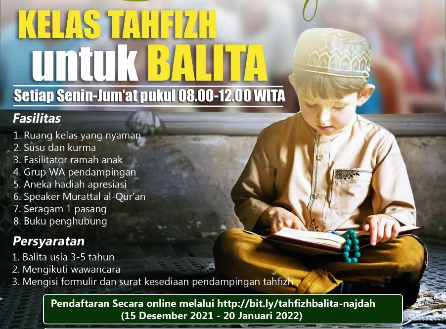 Yayasan Najdah Al-Islamiyah Buka Kelas Tahfizh Quran Usia Balita