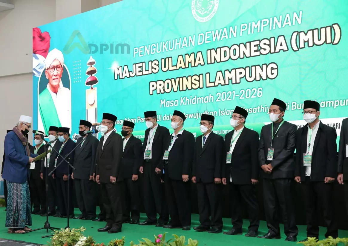 Pengurus MUI Lampung Dikukuhkan, Komitmen Sebarkan Islam Wasathiyah