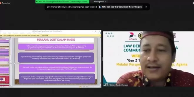 Menilik LGBT, Dr. Abdul Qodir Zaelani: Bedakan Antara Perbuatan dan Orangnya
