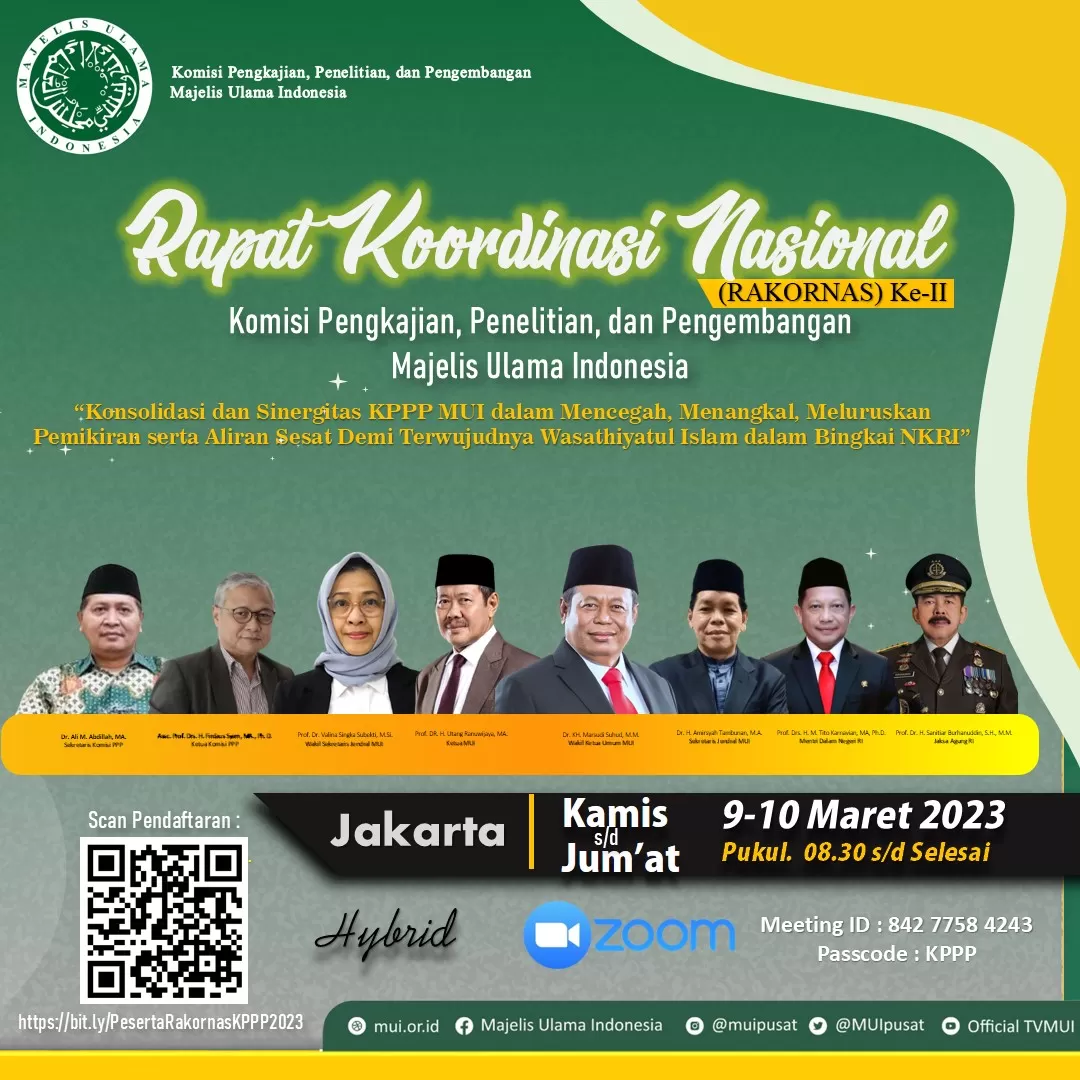 Rakornas II KPPP MUI, Membangun Sinergi Menjaga Akidah Umat