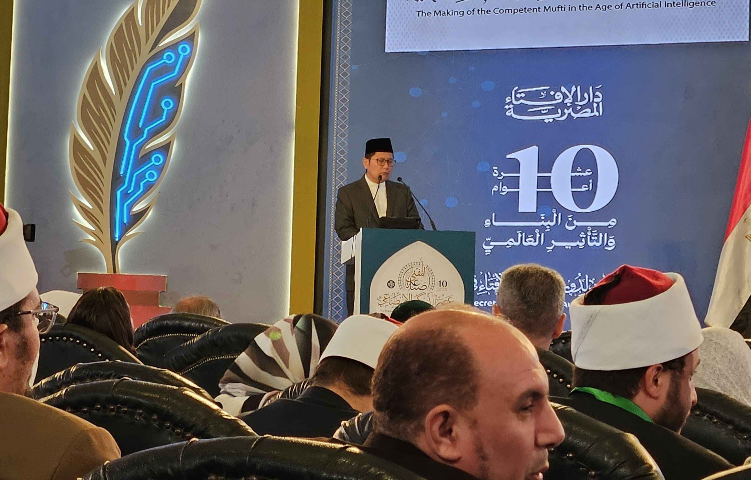 Hadiri Konferensi Internasional Lembaga Fatwa Dunia di Kairo, Kiai Cholil Sebut AI tak Bisa Gantikan Ulama