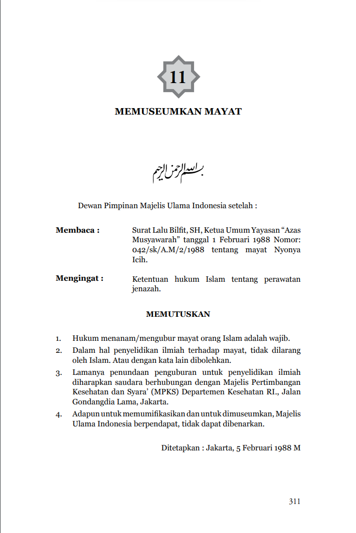 MEMUSEUMKAN MAYAT