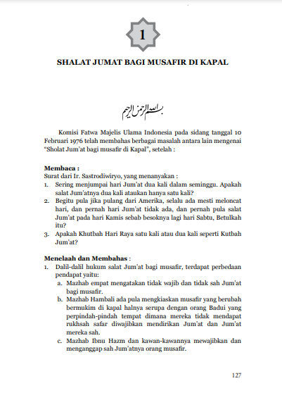 SHALAT JUMAT BAGI MUSAFIR DI KAPAL