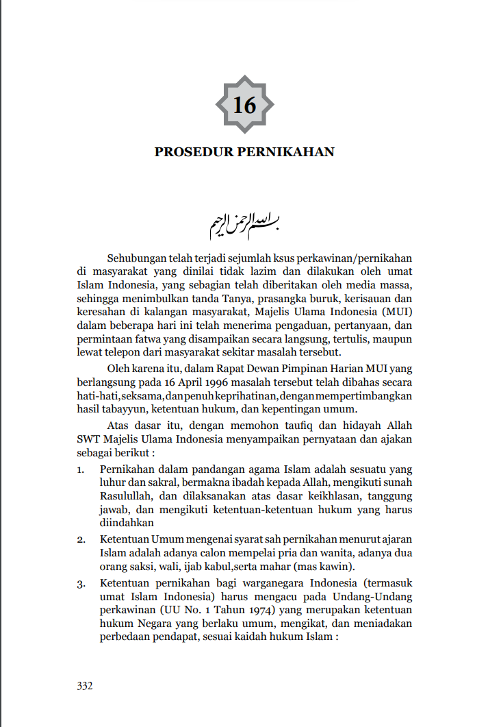 PROSEDUR PERNIKAHAN