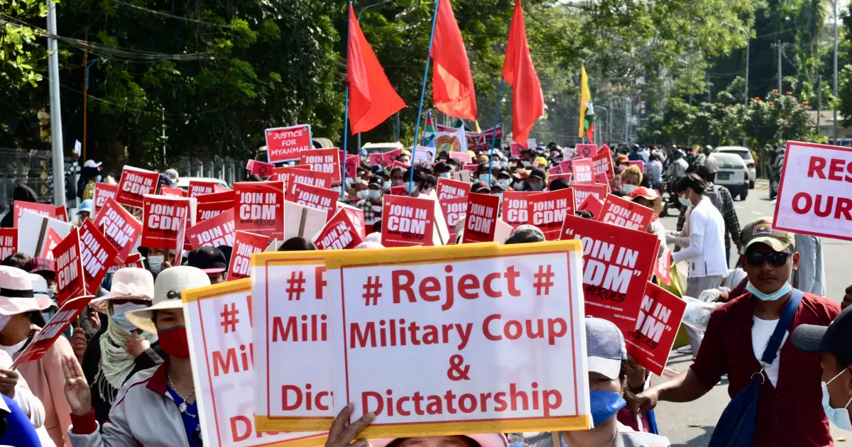 Unjuk rasa menolak junta militer di Myanmar- Photo by Pyae Sone Htun on Unsplash