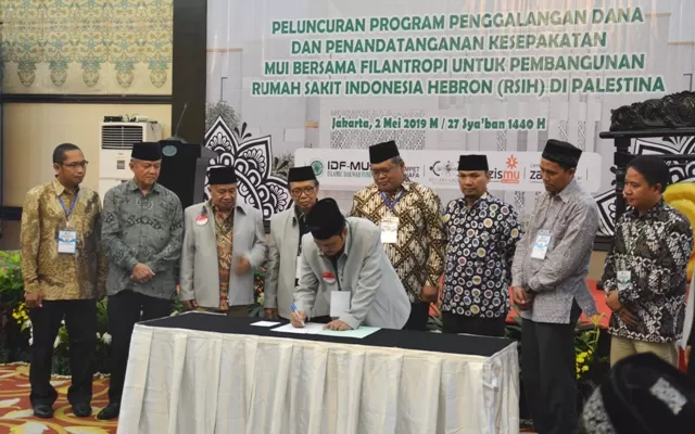 MUI Resmi Luncurkan Program Penggalangan Dana untuk Pembangunan Rumah Sakit Indonesia di Hebron