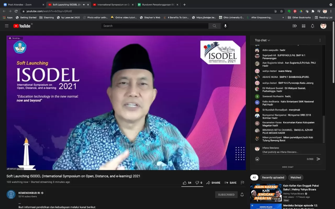 Komisi Pendidikan dan Kaderisasi Dukung Penyelenggaraan ISODEL 2021