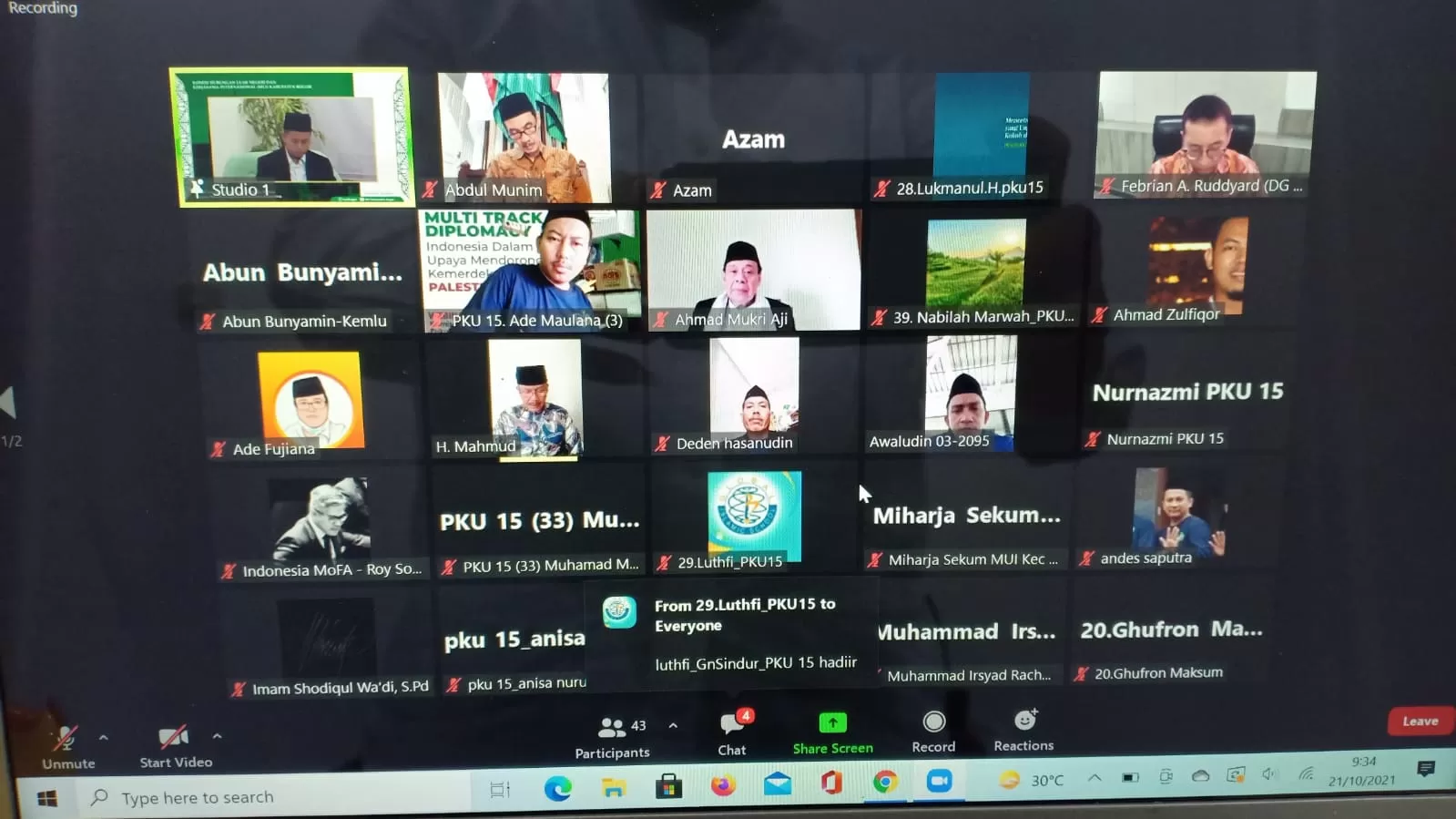 Di Webinar MUI Kab Bogor, Kemenlu: Palestina-Israel Isu Penjajahan