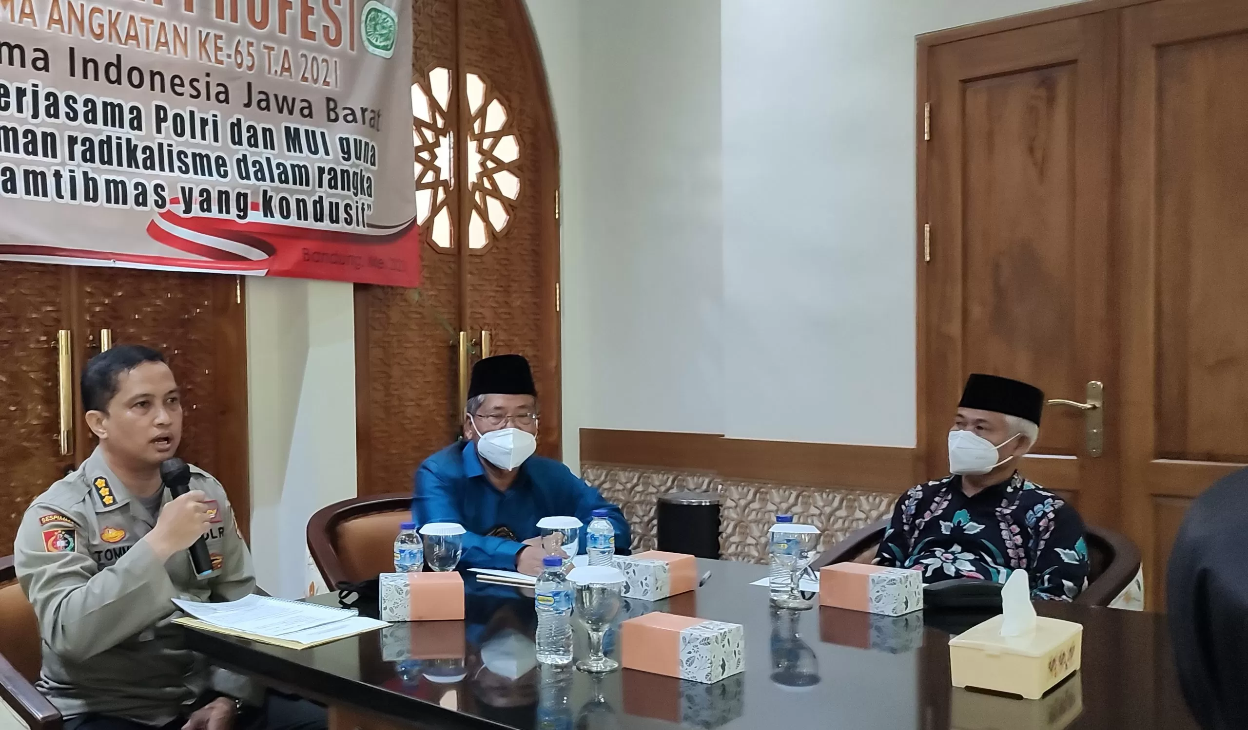 Kunjungan Kuliah Kerja Profesi (KKP) Peserta Didik SESPIMMA POLRI angkatan ke-65 T.A 2021 di Kantor MUI Jabar, Bandung