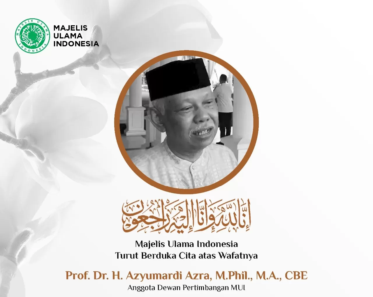 Waketum MUI Ajak Masyarakat Doakan Alm Prof Azyumardi Azra