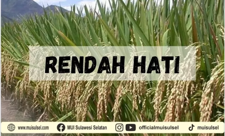 GORESAN PAGI: Rendah Hati Kepada Sesama Insan
