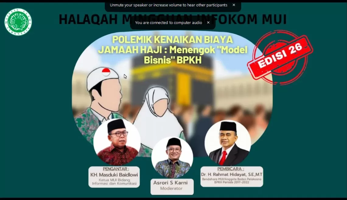 Ketua MUI Bidang Infokom: Komunikasi Publik Kenaikan Biaya Perjalanan Ibadah Haji Harus Tuntas